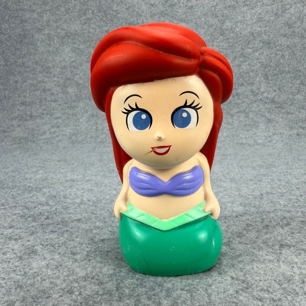 Disney Ariel Little Mermaid Squeeze Toy Bath Figure Soft Vinyl 5in 06/24-160